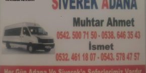 Siverek – Adana Minibüs Seferleri